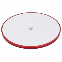 Red reflector, round, screwed on, 84mm