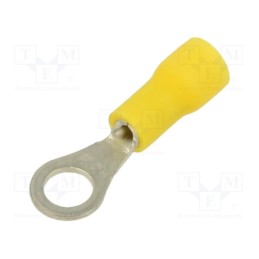 3 pcs x PANDUIT - PV22-4R-CYY - Tip: ring, Ø: 2.5mm, crimped, for cable, insulated, tinned, yellow
