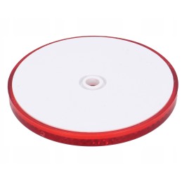 Red reflector, round, screwed on, 60mm