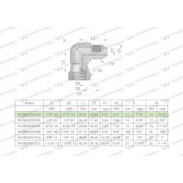 Hydraulic elbow inch ab 7 16 unf jic