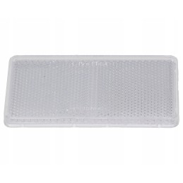Reflector, white, rectangular, glued, 105x55mm