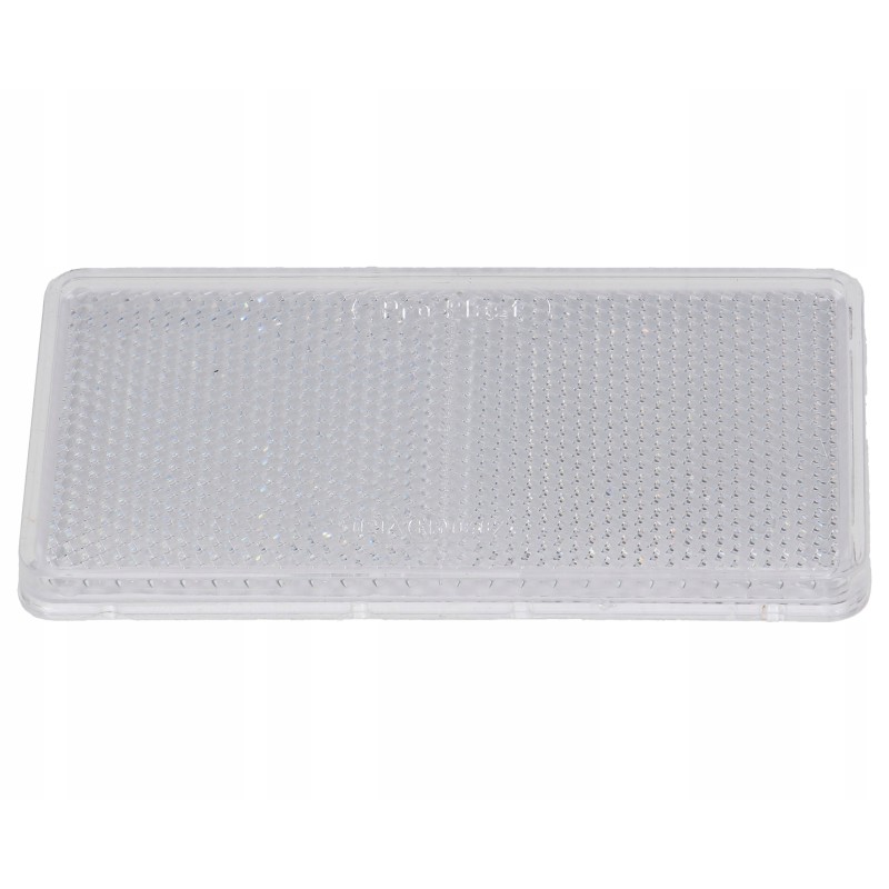 Reflector, white, rectangular, glued, 105x55mm
