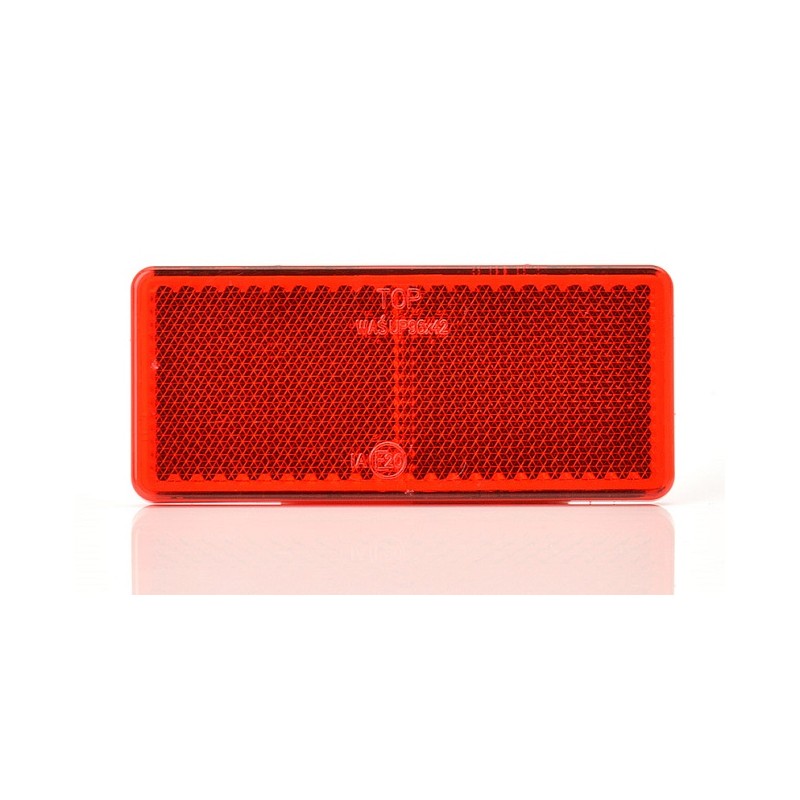 10x rectangular red reflector, glued on