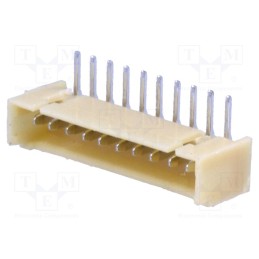 3 pcs x ADAM TECH - 125SH-A-10-TR - Socket, wire-board, male, 1.25mm, PIN: 10, THT, 250V, 1A, tinned