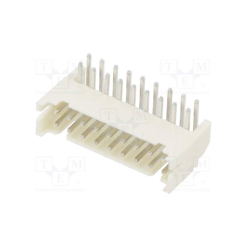 3 pcs x ADAM TECH - 2SHD-C-18-TR - Socket, wire-board, male, 2mm, PIN: 18, THT, 100V, 2A, angled