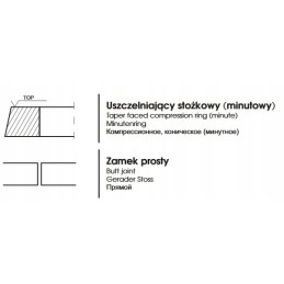 Compressor sealing ring mf 65 00x2 5x2