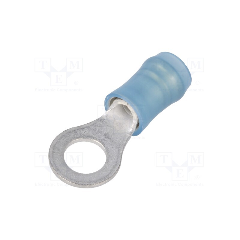 3 pcs x TE Connectivity - 36160 - Tip: ring, Ø: 5mm, 1.04÷2.62mm2, crimped, for cable, insulated, blue