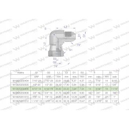 Hydraulic elbow inch ab 9 16 unf jic