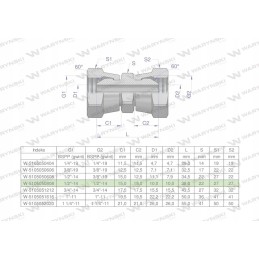 Inch hydraulic connector aa 1 2 bsp waryn