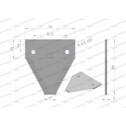 Harvest knife 84x76x3mm Claas Warynski