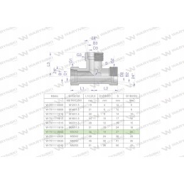Hydraulic tee bbb m30x2 22l xt warynski