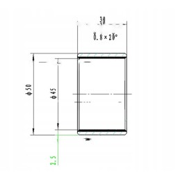 Steering knuckle bush 45x30 bimetallic for Zetor 6711