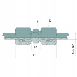 Galvanized straight connector 12 mm bekamax 4013600306