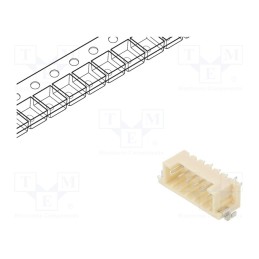 3 pcs x HIROSE - DF3EA-6P-2H(21) - Socket, wire-wire/PCB, male, DF3, 2mm, PIN: 6, SMT, on PCBs, tinned