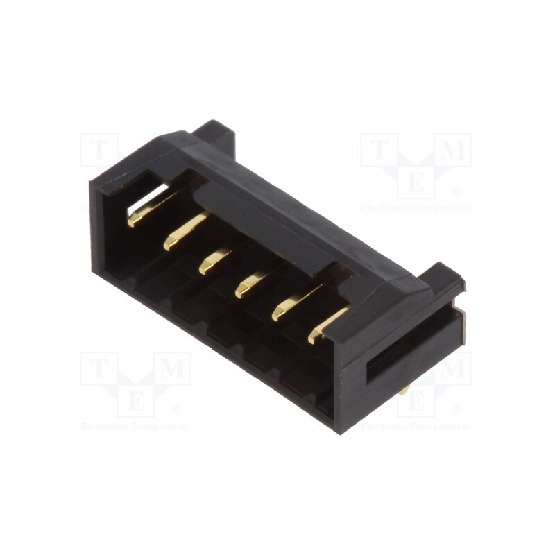 3 pcs x HIROSE - DF3-6P-2DS(01) - Socket, wire-wire/PCB, male, DF3, 2mm, PIN: 6, THT, on PCBs