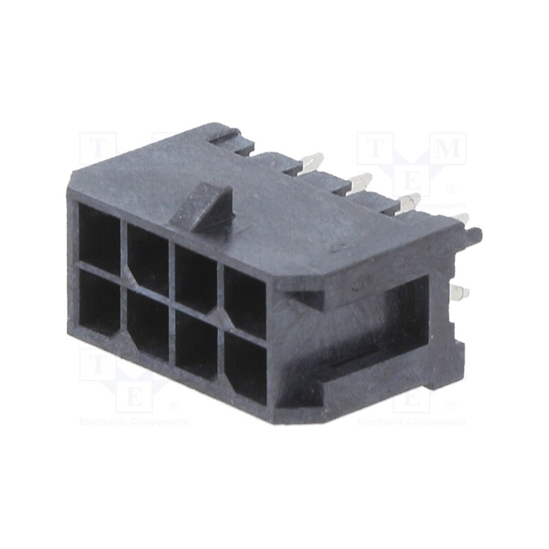 3 pcs x Amphenol Communications Solutions - 10127721-081GLF - Socket, wire-board, male, Minitek® Pwr 3.0, 3mm, PIN: 8, THT, 5A