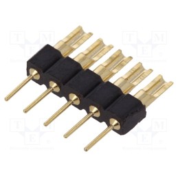 3 pcs x CONNFLY - DS1004-02-1*5-3B - Adapter, pin strips, PIN: 5, straight, 2.54mm, soldering,THT, 1x5