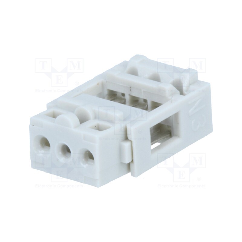 3 pcs x TOMIC - N1603 - Plug, IDC, female, PIN: 3, IDC, THT, 2.54mm, tinned, Layout: 1x3