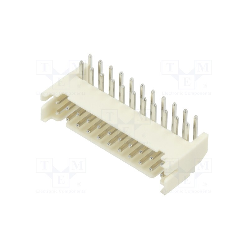 3 pcs x ADAM TECH - 2SHD-C-22-TR - Socket, wire-board, male, 2mm, PIN: 22, THT, 100V, 2A, angled