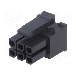 3 pcs x MOLEX - 430250608 - Plug, wire-board, female, Micro-Fit 3.0, 3mm, PIN: 6, w/o contacts