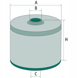Fuel filter 19mm 84mm 8001018 granite