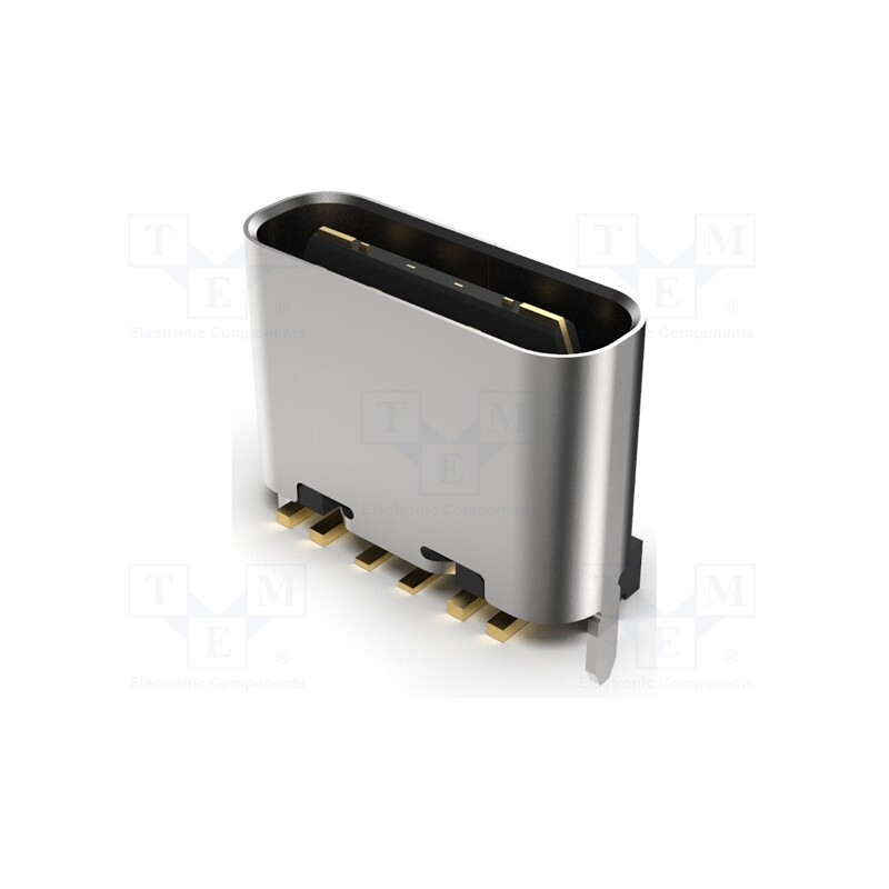 3 pcs x Global Connector Technology (GCT) - USB4140-GF-0230-C - Socket, USB C, SMT, PIN: 6, vertical, top board mount, 3A