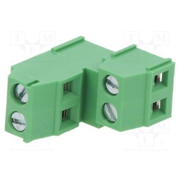 3 pcs x ADAM TECH - EB25A-04-B-R - PCB terminal block, angled 90°, 3.81mm, ways: 4, on PCBs, 1mm2