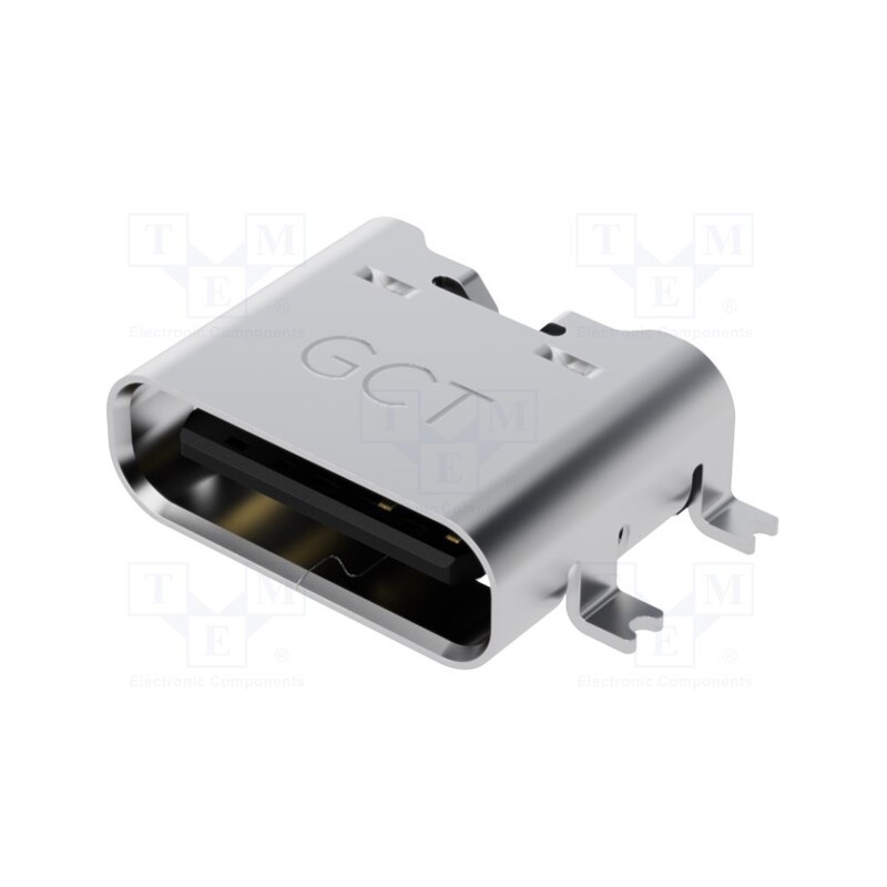 3 pcs x Global Connector Technology (GCT) - USB4135-GF-A - Socket, USB C, Fully SMT, PIN: 6, horizontal, top board mount, 3A