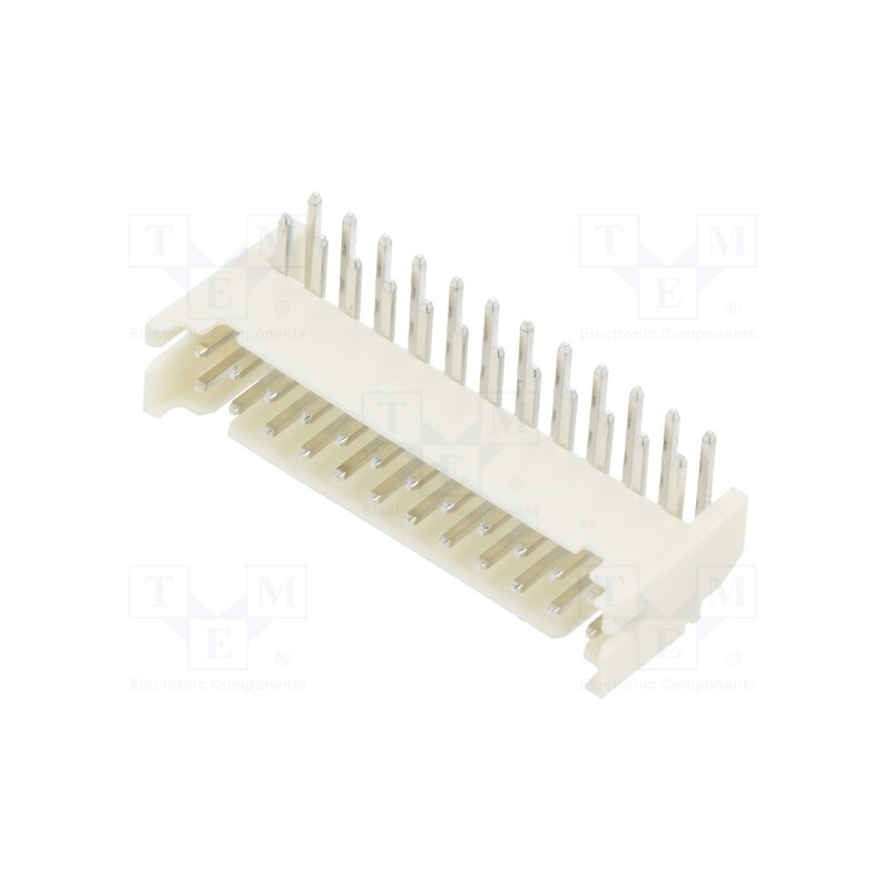 3 pcs x ADAM TECH - 2SHD-C-24-TR - Socket, wire-board, male, 2mm, PIN: 24, THT, 100V, 2A, angled