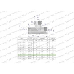 Hydraulic tee bbb m36x2 28l xt warynski