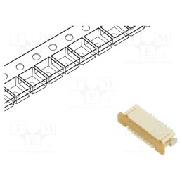 3 pcs x MOLEX - 522710869 - Connector: FFC/FPC, horizontal, PIN: 8, bottom contacts,ZIF, SMT