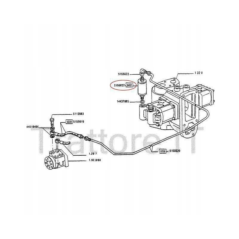 Oil accumulator steering system Fiat F100 F