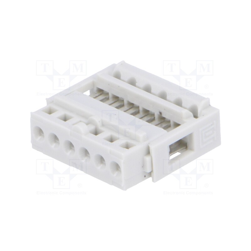 3 pcs x TOMIC - N1606 - Plug, IDC, female, PIN: 6, IDC, THT, 2.54mm, tinned, Layout: 1x6