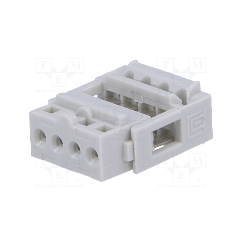 3 pcs x TOMIC - N1604 - Plug, IDC, female, PIN: 4, IDC, THT, 2.54mm, tinned, Layout: 1x4