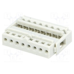 3 pcs x TOMIC - N1608 - Plug, IDC, female, PIN: 8, IDC, THT, 2.54mm, tinned, Layout: 1x8