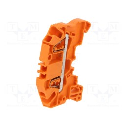 3 pcs x TE Connectivity - 1SNK705030R0000 (ZK2.5-OR) - Splice terminal: rail, 0.2÷2.5mm2, ways: 1, terminals: 2, orange