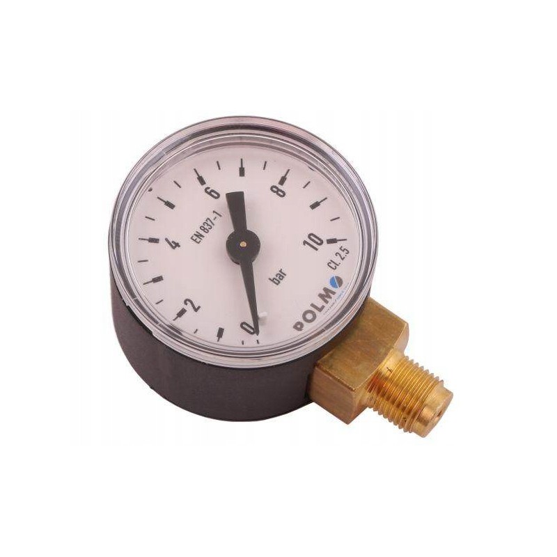 Dry pressure gauge m40 0 10 bar thread g1 8 bottom