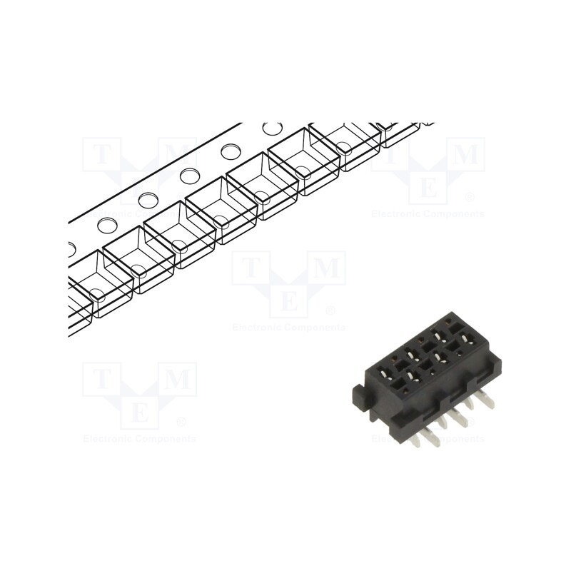 3 pcs x TE Connectivity - 2178711-6 - Micro-MaTch, socket, female, PIN: 6, SMT, on PCBs, Layout: 2x3