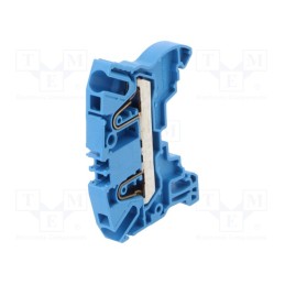 3 pcs x TE Connectivity - 1SNK706020R0000 (ZK4-BL) - Splice terminal: rail, 0.5÷4mm2, ways: 1, terminals: 2, blue, SNK