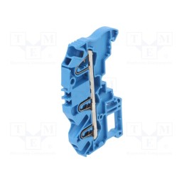 3 pcs x TE Connectivity - 1SNK705021R0000 (ZK2.5-3P-BL) - Splice terminal: rail, 0.2÷2.5mm2, ways: 1, terminals: 3, blue, SNK