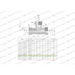 Metric hydraulic tee bbb m36x2 28l xt