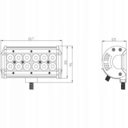 Flood work lamp 12led 36w 3600lm 12 24v ip67
