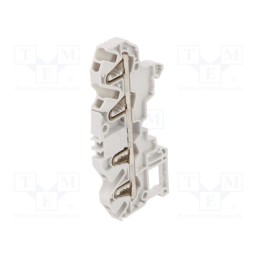 3 pcs x TE Connectivity - 1SNK705012R0000 (ZK2.5-4P) - Splice terminal: rail, 0.2÷2.5mm2, ways: 1, terminals: 4, grey, SNK