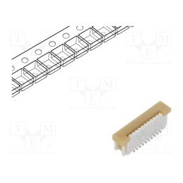 3 pcs x MOLEX - 52610-1033 - Connector: FFC/FPC, vertical, PIN: 10, ZIF, SMT, Easy-On, 125V, 1A