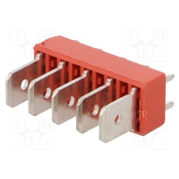 3 pcs x KEYSTONE - 7830 - Terminal: spade terminal strip, 6.4mm, 0.8mm, THT, steel, tinned
