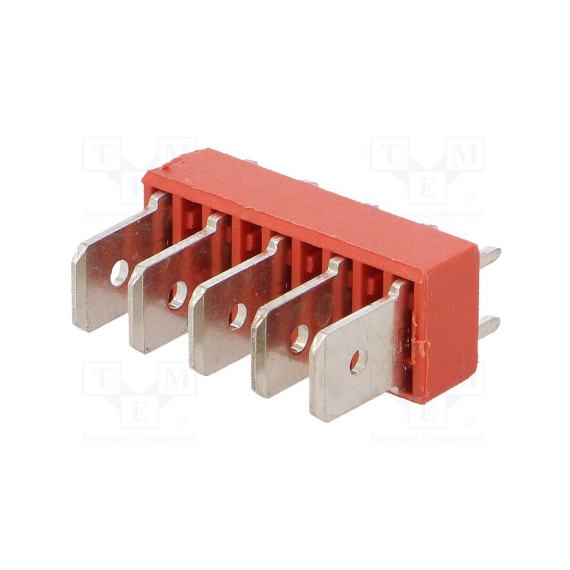 3 pcs x KEYSTONE - 7830 - Terminal: spade terminal strip, 6.4mm, 0.8mm, THT, steel, tinned