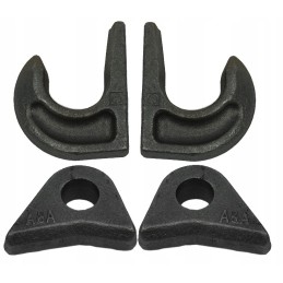 Set: 2x hook, 2x eye, quick-change Euroframe