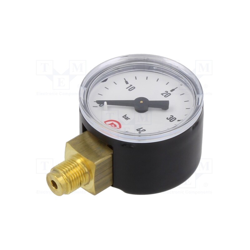 1 pcs x PNEUMAT-110.38 - Manometer, 0÷40bar, 40mm, non-aggressive liquids,inert gases
