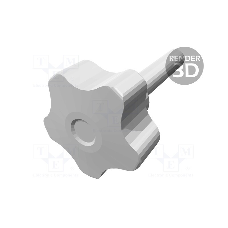 1 pcs x ELESA+GANTER - VCT.32 P-M8X40-C9 - Knob, Ø: 32mm, Ext.thread: M8, 40mm, H: 23mm, technopolymer PP