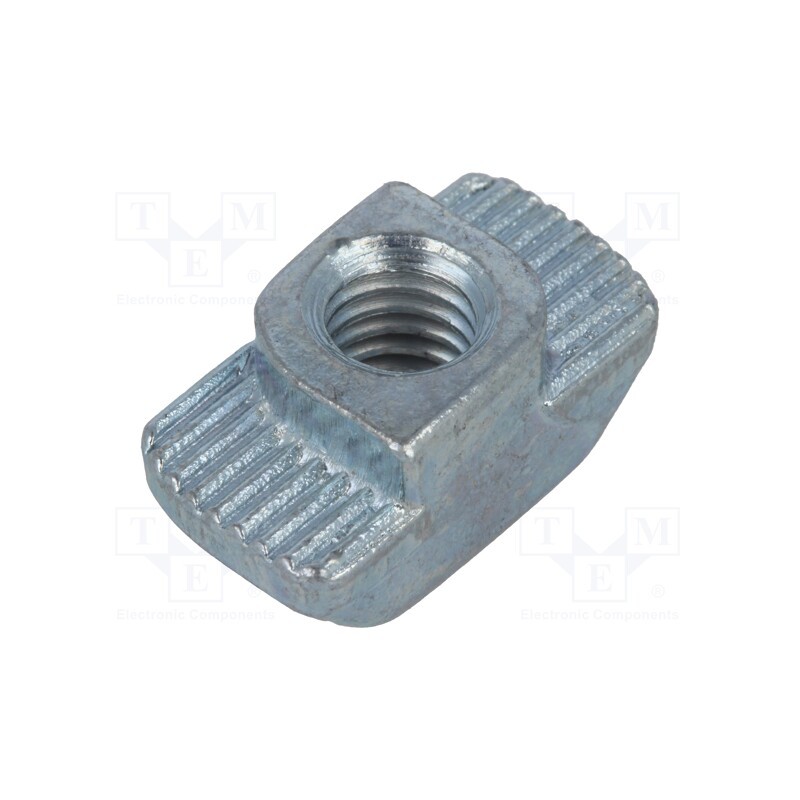 1 pcs x ELESA+GANTER - GN 505-10-M6-OB - Nut, for profiles, Width of the groove: 10mm, steel, zinc, T-slot